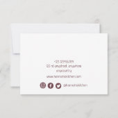 赤金ゴールド黄食品揚げ鍋 サンキューカード (裏面)