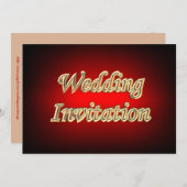 赤金人気のアジアンカラー結婚式招待状 招待状 (正面/裏面)