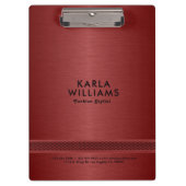 赤金属ブラシ付きフェイクスチールの外観の画像 クリップボード (正面)