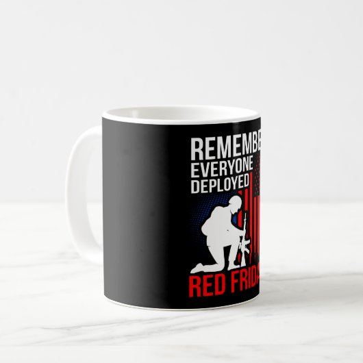 赤金曜の軍隊を配備した人全員を思い出す コーヒーマグカップ (正面左)