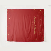 赤金桜の結婚式写真用背景 タペストリー (正面(横))