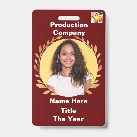 赤金箔 バッジ (正面)