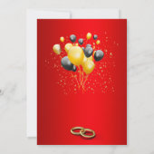 赤金色のデコール 招待状 (裏面)