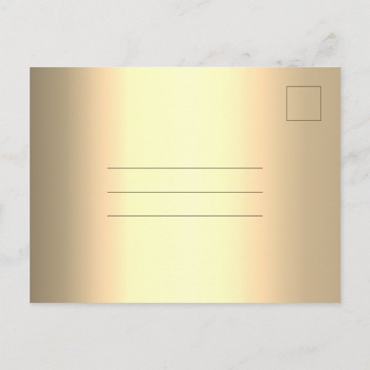 赤金色の花の薔薇のキンセアニエラ・セーブ・ザ・デート ポストカード (裏面)