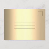 赤金色の花の薔薇のキンバレ 記念日 保存日 ポストカード (裏面)