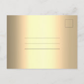 赤金色の花の薔薇 キンセアニエラのSave The Date ポストカード (裏面)