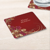 赤金花のホリデーシーズン ペーパーコースター (アングル)