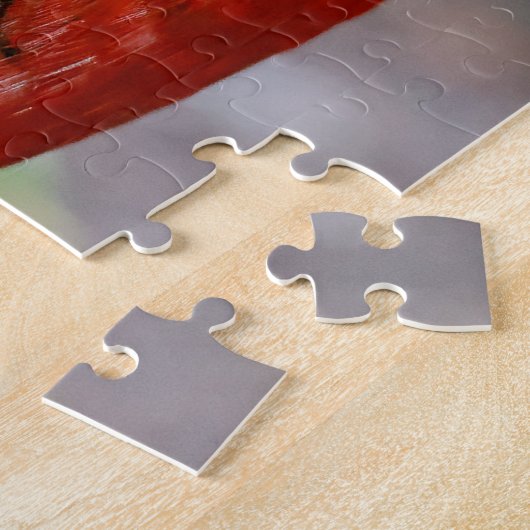 赤金雉の輪郭 ジグソーパズル (側面)