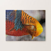 赤金雉の輪郭 ジグソーパズル (横)