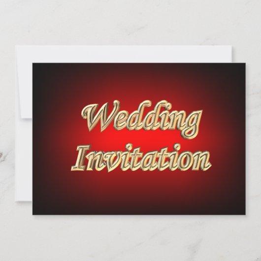 赤金  人気のアジアの色 ウェディング招待状 招待状 (正面)