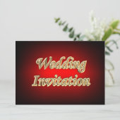 赤金  人気のアジアの色 ウェディング招待状 招待状 (スタンド正面)