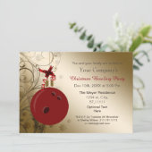 赤金 企業の休暇 ボウリングパーティー 招待状 (スタンド正面)