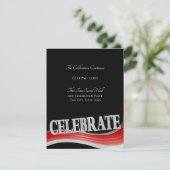 赤鋼波お祝い披露宴カード 招待状 (スタンド正面)