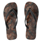 赤錆と青い石 ビーチサンダル (フットベッド)