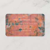 赤錆メタリックテクスチャモノグラムイニシャル 名刺 (裏面)