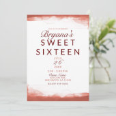 赤錆土モダンおしゃれSweet 16パーティー 招待状 (スタンド正面)