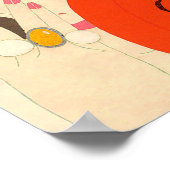 赤鏡デコ美しいファッションメイクアップの女性 ポスター (角)