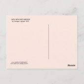 赤鏡デコ美しいファッションメイクアップの女性 ポストカード (裏面)