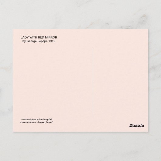 赤鏡デコ美しいファッションメイクアップの女性 ポストカード (裏面)