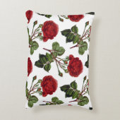 赤長幹バラ模様 アクセントクッション (裏面(縦))