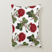 赤長幹バラ模様 アクセントクッション (正面(垂直))