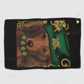 赤長髪ダシュント ゴルフタオル (横)