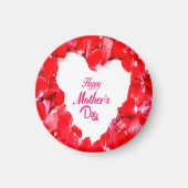 赤開花フローラ マグネット (正面)