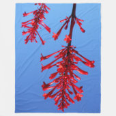 赤開花 フリースブランケット (正面)