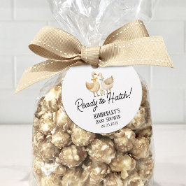 赤間抜けちゃんシャワーをハッチする準備ができている小さなガチョウ フェイバータグ