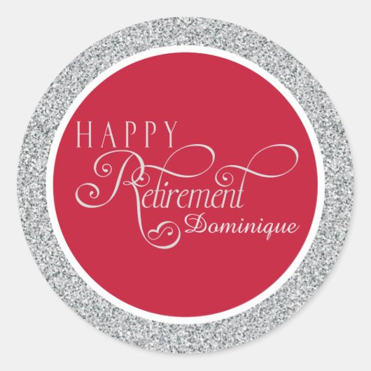 赤除モダン外パーティーシール ラウンドシール (正面)