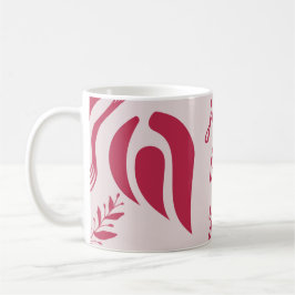 赤離れい文字 コーヒーマグカップ