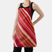 赤離れ色・黄・紫ストライプ色 エプロン (インサイチュ)