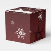 赤雪だるま冬景色クリスマスフェイスボックス フェイバーボックス (正面サイド)