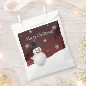 赤雪だるま冬景色クリスマスフェイバーバッグ フェイバーバッグ (クリップ留めされた状態)