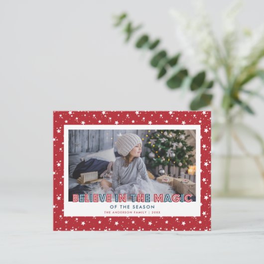 赤雪星写真信じ シーズンポストカード (スタンド正面)