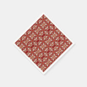赤雪秋幾何学模様デザインナプキンス スタンダードカクテルナプキン (角)