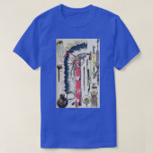 赤雲戦争羽ボンネットダグラスたばこポー Tシャツ (デザイン正面)