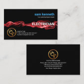 赤電流波稲妻電気技師 名刺 (正面/裏面)