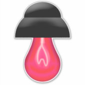 赤電球 シール (正面)