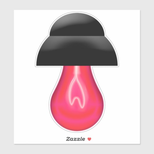 赤電球 シール (シート)