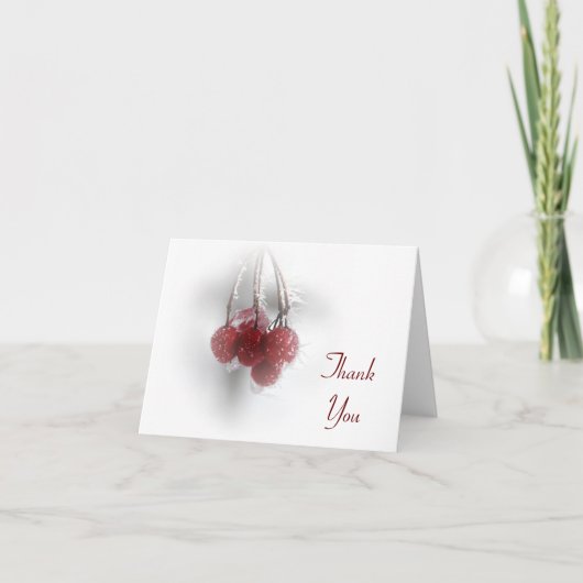 赤霜の降りた冬の果実 サンキューカード (正面)