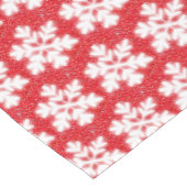 赤霜の降りた北極の雪片 |きらめく雪 ショートテーブルランナー (コーナー)