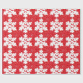 赤霜の降りた北極の雪片 |きらめく雪 ラッピングペーパー (フラット)