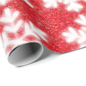 赤霜の降りた北極の雪片 |きらめく雪 ラッピングペーパー (ロールコーナー)