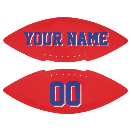 赤青と白のサッカーカスタム選手 アメリカンフットボール (パネル)