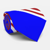 赤青と白(斜ストライプの) ネクタイ (ロール)