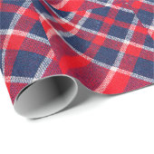 赤青のウール市松模様にの質感。 ラッピングペーパー (ロールコーナー)