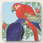 赤青のオウム コースター (正面)