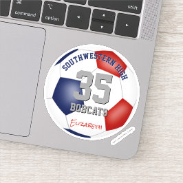 赤青の子供たち10代のカスタムサッカーチームの色 シール