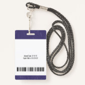 赤青の白い写真バーコードロゴ医療スタッフ バッジ (裏面ランヤード)